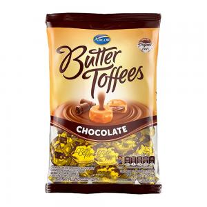 BALA ARCOR BUTTER TOFFEES RECHEADA CHOCOLATE PACOTE 822G