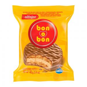 ALFAJOR ARCOR BON O BON RECHEIO AMENDOIM COM COBERTURA CHOCOLATE AO LEITE 40G