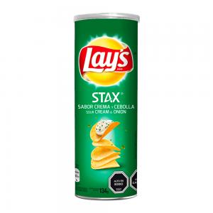 BATATA FRITA LAYS STAX SABOR CREME E CEBOLA TUBO 134G