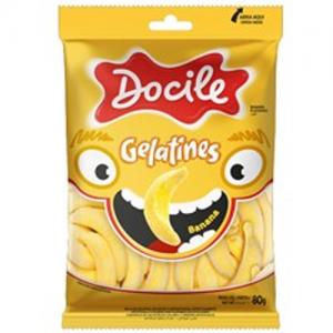 BALA DE GELATINA DOCILE BANANA 80G