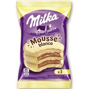 ALFAJOR MILKA TRIPLO MOUSSE BRANCO 55G