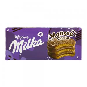 ALFAJOR MILKA TRIPLO MOUSSE CHOCOLATE CAIXA COM 6 UND