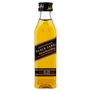 WHISKY JOHNNIE WALKER BLACK LABEL 12 ANOS MINIATURA 50ML