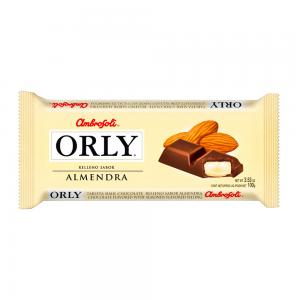 BARRA CHOCOLATE ORLY CREME DE AMÊNDOAS 100G