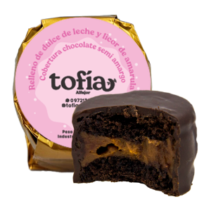 ALFAJOR TOFIA ARTESANAL NEGRO AMARULA