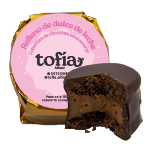 ALFAJOR TOFIA ARTESANAL NEGRO DULCE DE LECHE