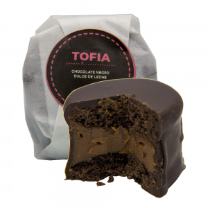 ALFAJOR TOFIA ARTESANAL NEGRO DULCE DE LECHE