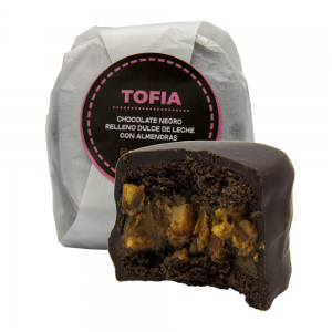 ALFAJOR TOFIA ARTESANAL NEGRO ALMENDRAS