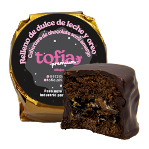 ALFAJOR TOFIA ARTESANAL RECHEIO DOCE DE LEITE E BISCOITO OREO