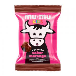 MINI BARRA DE CHOCOLATE NEUGEBAUER MU-MU KIDS SABOR MORANGO 15,6G