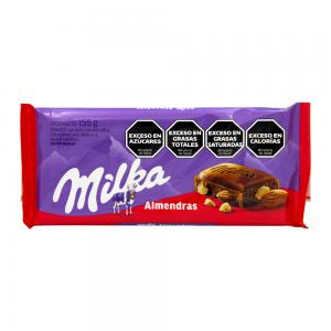 BARRA CHOCOLATE MILKA COM AMENDOAS ENTEIRAS 155G