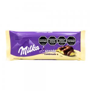 BARRA CHOCOLATE MILKA LEGER AERADO COMBINADO 110G