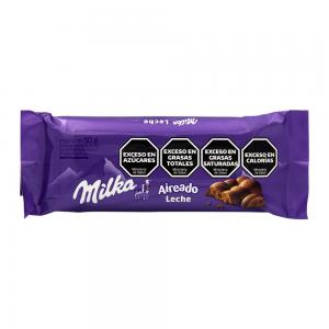 BARRA CHOCOLATE MILKA LEGER AEREADO AO LEITE 50G