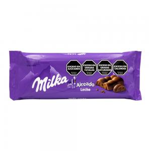 BARRA CHOCOLATE MILKA LEGER AERADO AO LEITE 110G