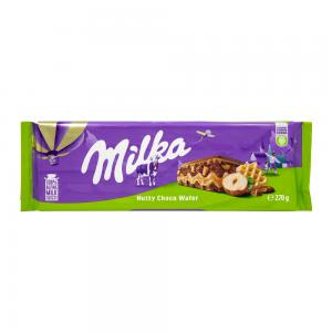 BARRA CHOCOLATE MILKA RECHEIO DE WAFER COM AVELÃ 270G