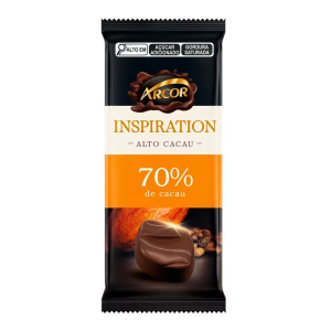 BARRA CHOCOLATE ARCOR INSPIRATION 70% CACAU 80G