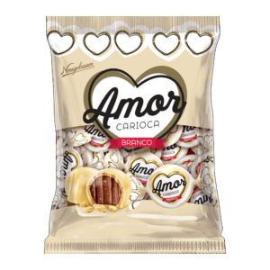 BOMBOM NEUGEBAUER AMOR CARIOCA CHOCOLATE BRANCO BOLSA 500G