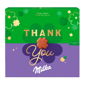 CHOCOLATE MILKA RECHEIO CREME DE CACAU THANK YOU CAIXA 110G