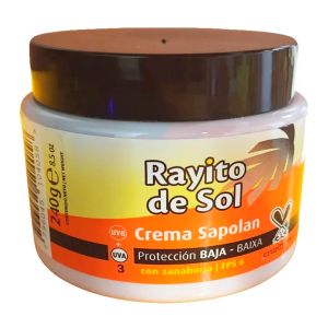 BRONZEADOR RAYITO DE SOL SAPOLAN CREME POTE 240G