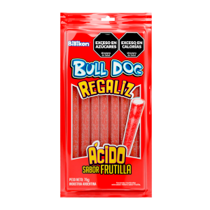 BALA DE GELATINA BILLIKEN BULL DOG CANUDINHO MORANGO CÍTRICO 75G