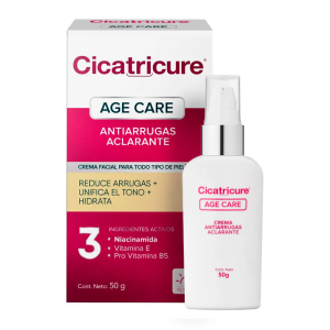 CREME FACIAL ANTIRRUGAS CICATRICURE CLAREADOR 50G